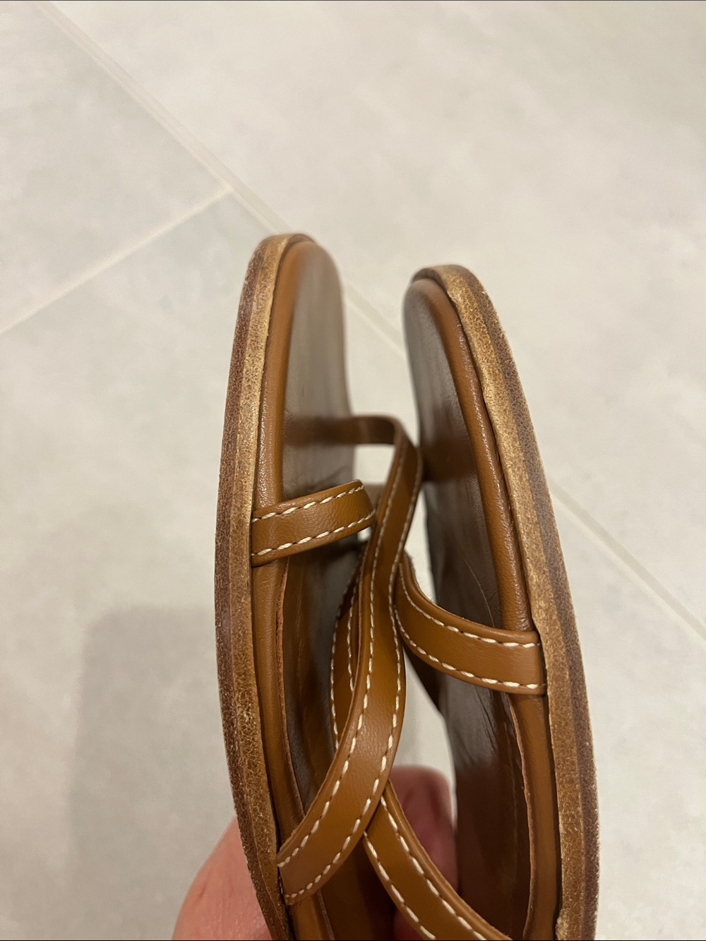 Margaux The Wrap Sandal Napa Saddle 37M / 7 M US Excellent used condition - Picture 12 of 16